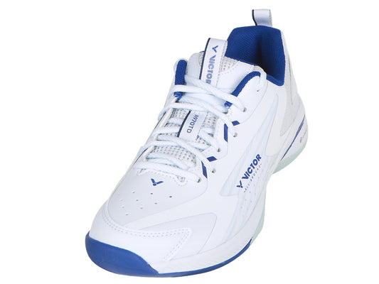 Victor A970TD-AB Badminton COURT SHOE MEN'S SIZE (White/Blue) - Bonbonbadminton