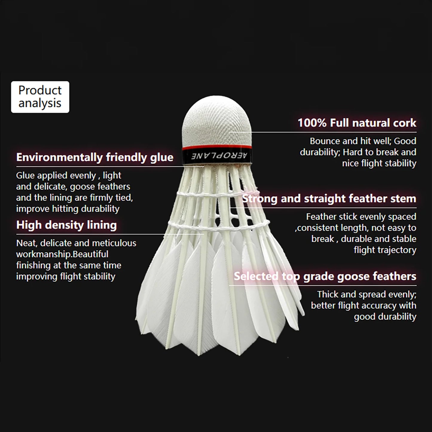 Aeroplane Black Label Elite Grade EG1130 Tournament Shuttlecock - Bonbonbadminton