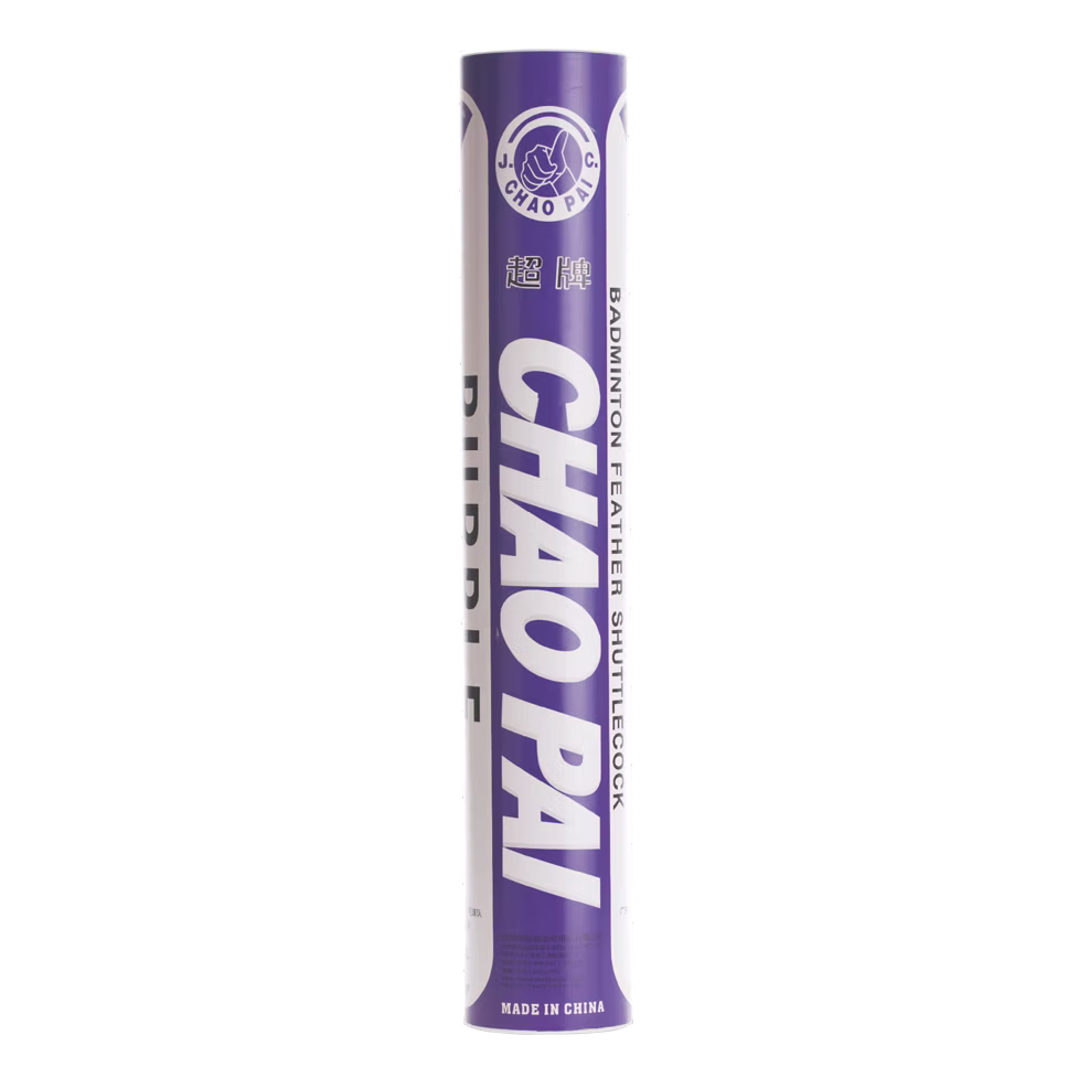 Chao Pai Purple Shuttlecock Goose Feather - Bonbonbadminton