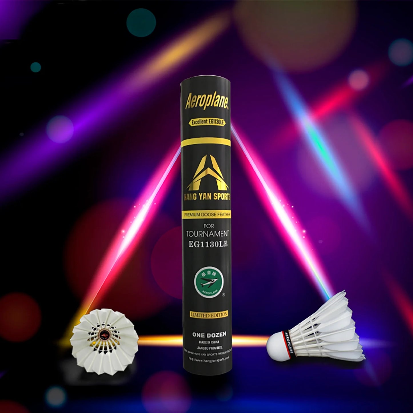 Aeroplane Black Label GOLD EG1130LE Shuttlecock Speed 50 - Premium Goose Feather - Bonbonbadminton