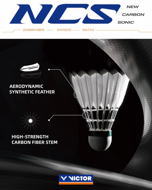 Victor New Carbonsonic Pro (NCS-PRO) Shuttlecock (12 pcs) 2025
